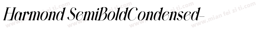 Harmond SemiBoldCondensed字体转换